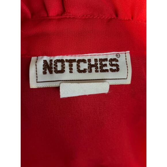 Vintage RED SHEER 80S BLOUSE - Picture 6 of 6